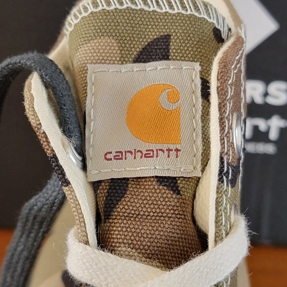 Converse X Carhatt WIP Chuck 70 Hi Camouflage 169221C Covert Green Size 8.5 NWB - Picture 8 of 13